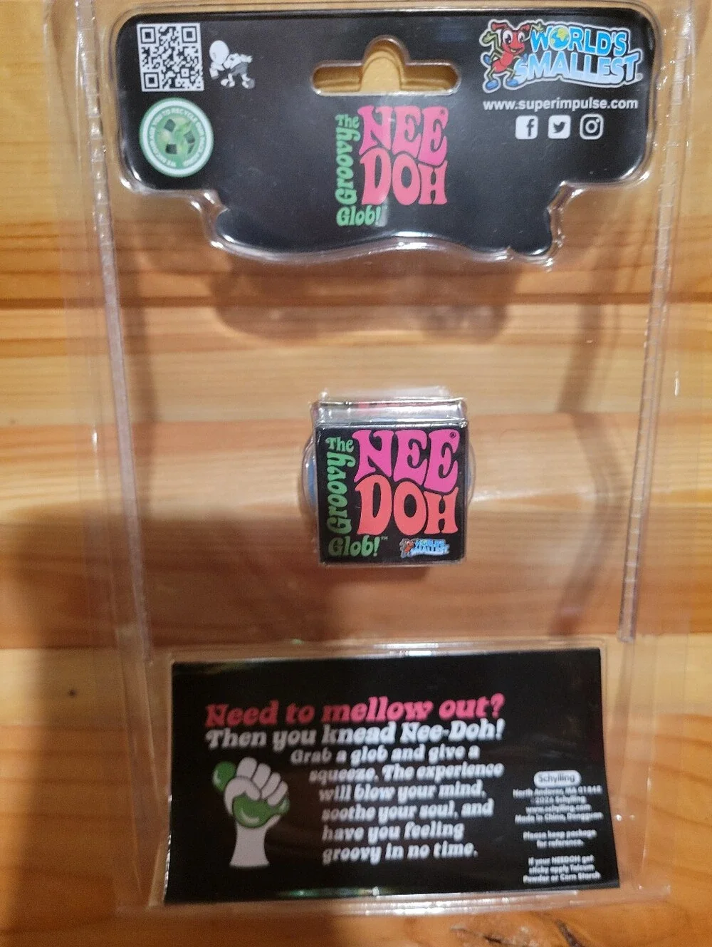 NeeDoh World's Smallest Groovy Glob Stress Ball - Blue